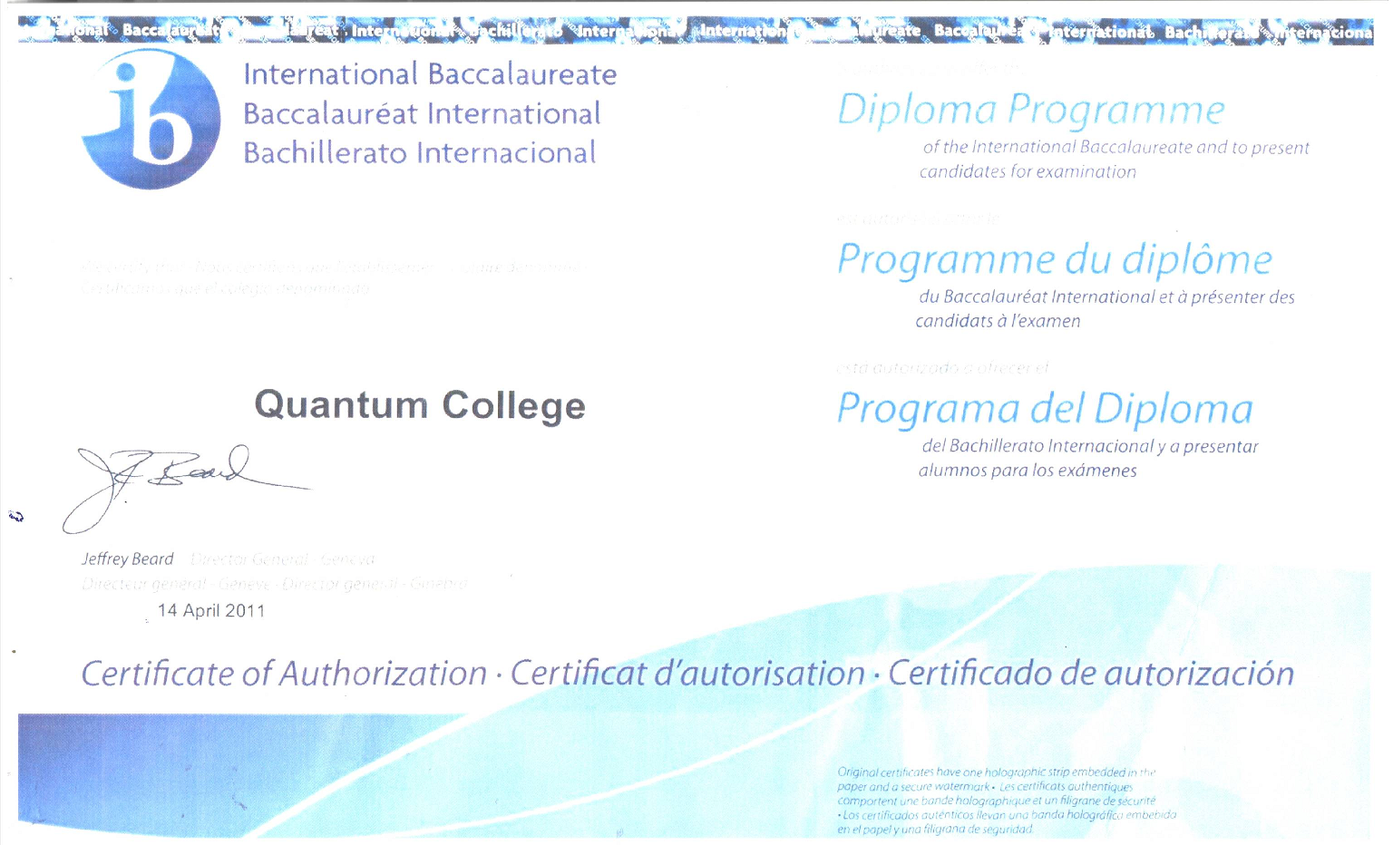 International Baccalaureate Diploma Programme