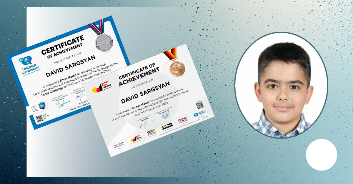 Առաջին անգամ անցկացվող միջազգային օլիմպիադայում՝ Քվանտի աշակերտի հաջողությունը