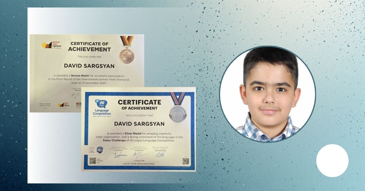 Առաջին անգամ անցկացվող միջազգային օլիմպիադայում՝ Քվանտի աշակերտի հաջողությունը